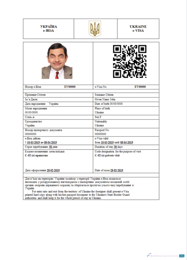 Download Ukraine e visa in Word and PDF template Photoshop template